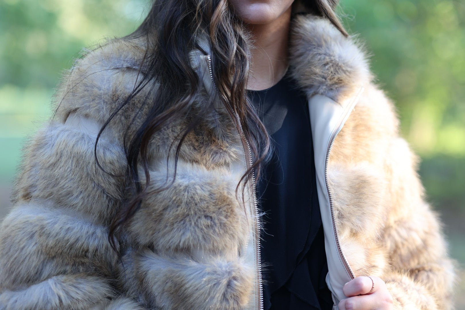 Aisling Faux Fur and Leather Jacket