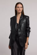 Allen Vegan Leather Blazer
