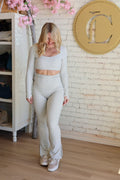 Angel Folded Waist Flare Pants