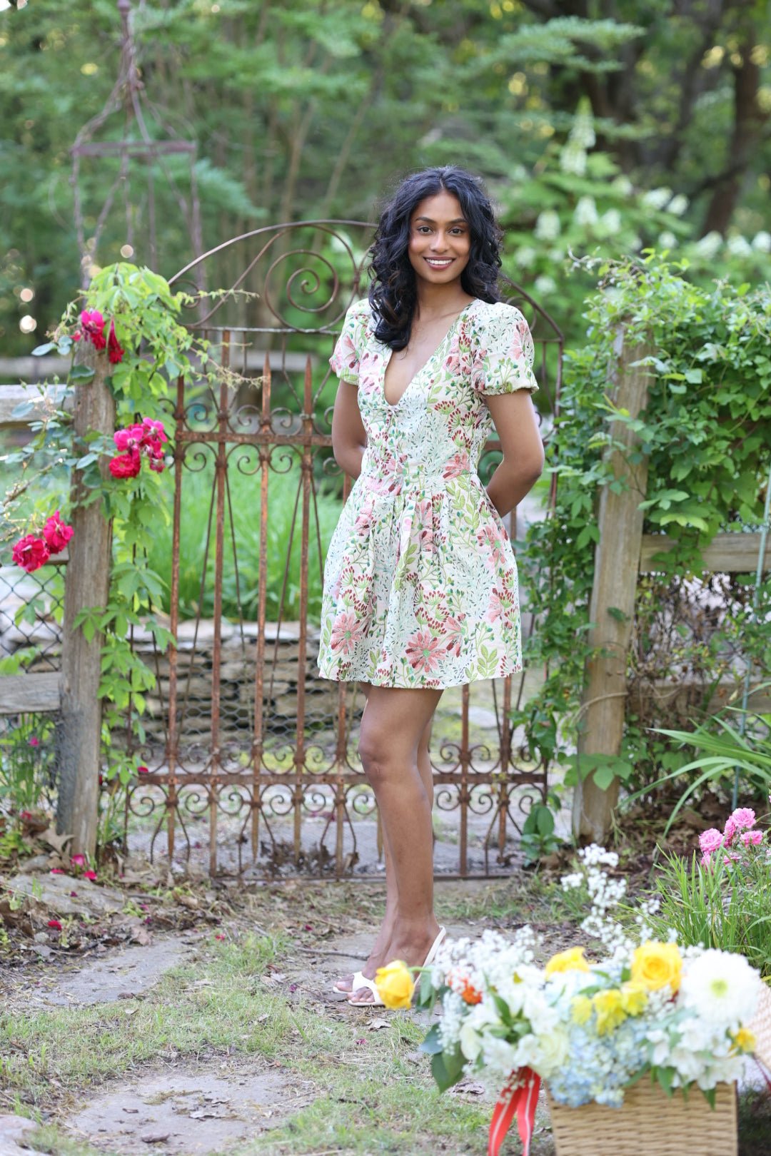 Calaantha Puff Sleeve Mini Dress