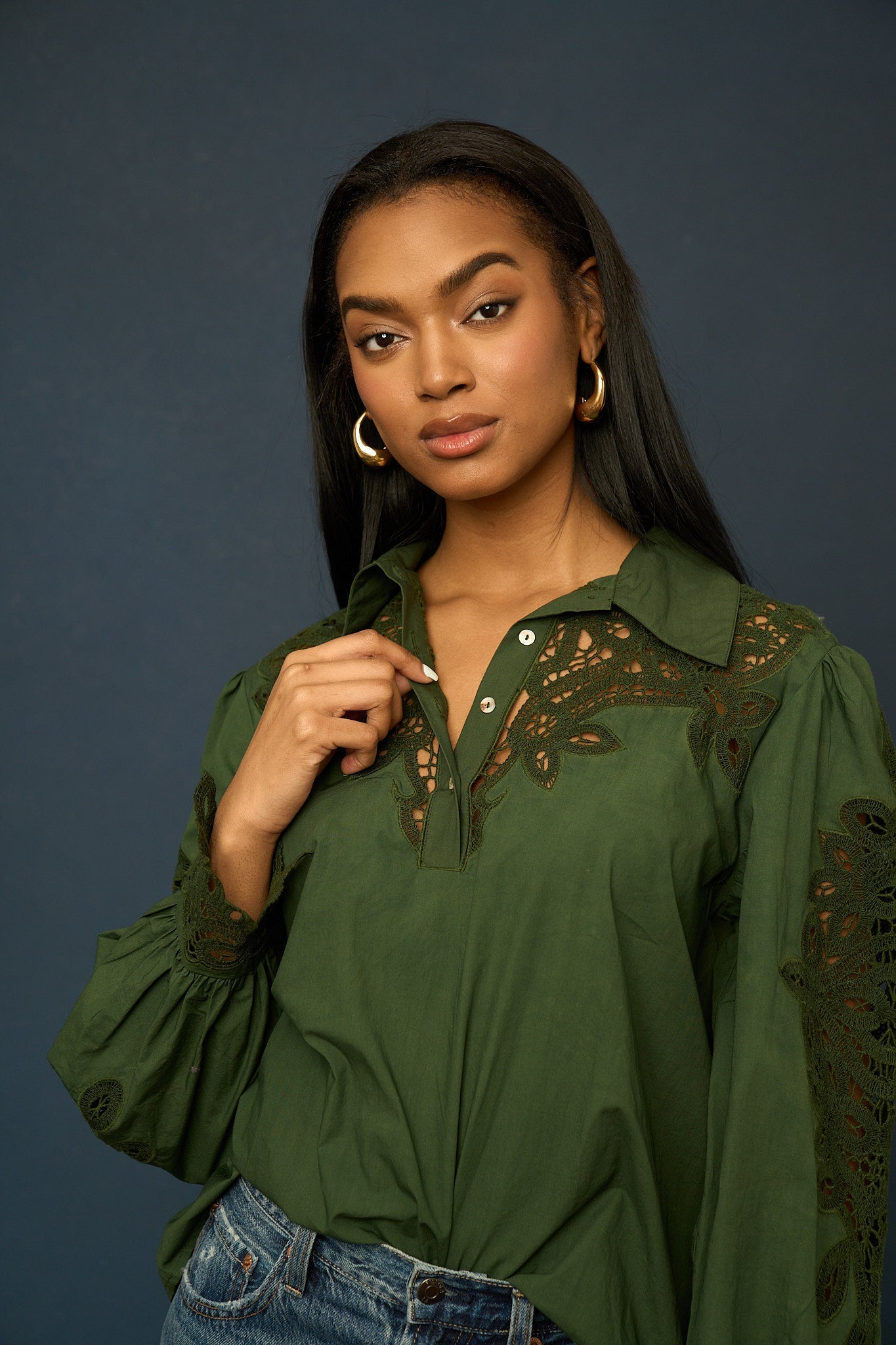 Callum Embroidered Top