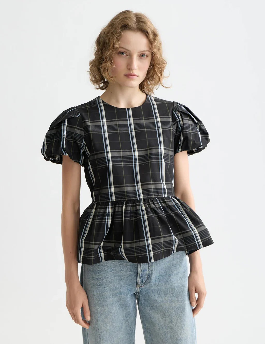 Cap Sleeve Taffeta Top