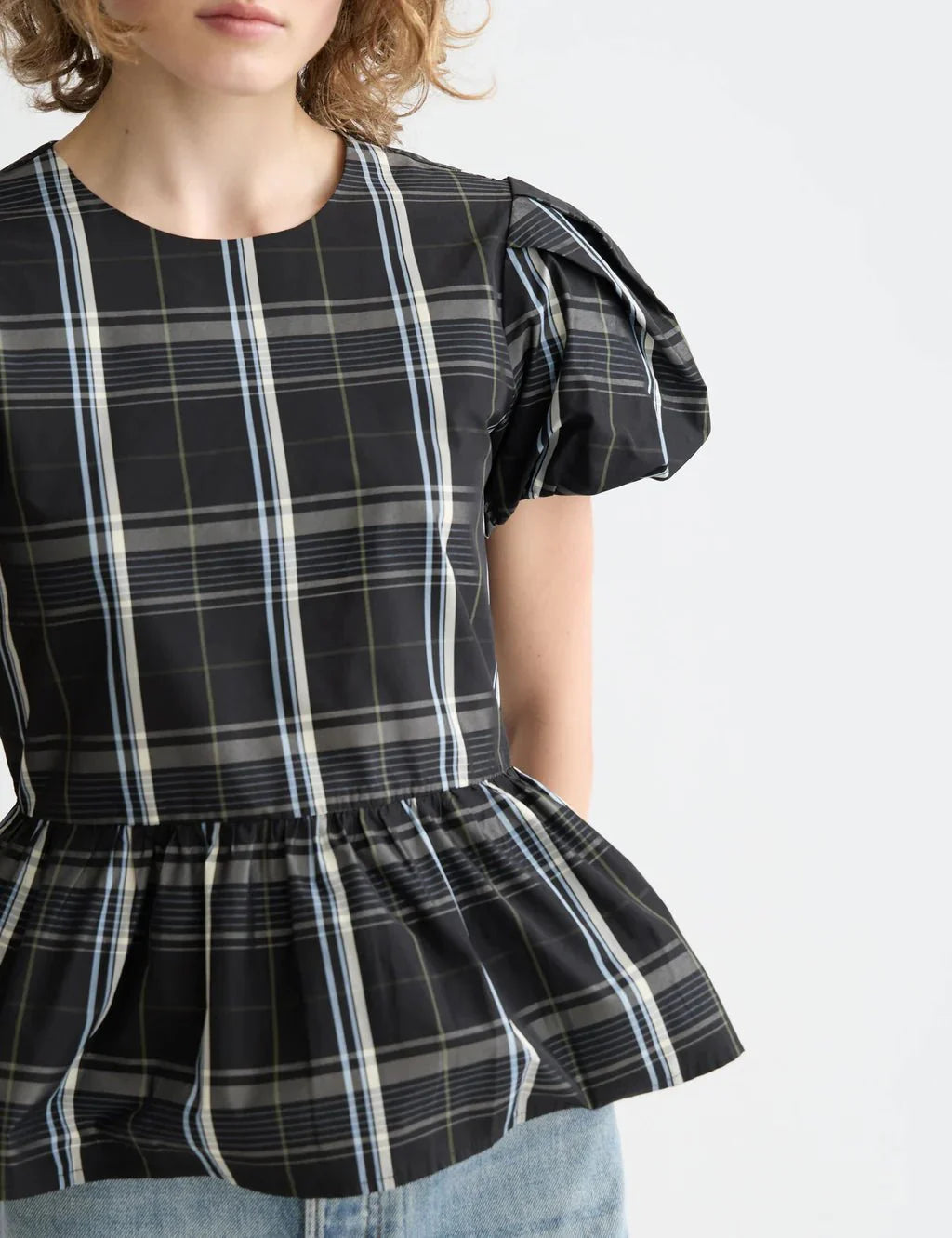 Cap Sleeve Taffeta Top