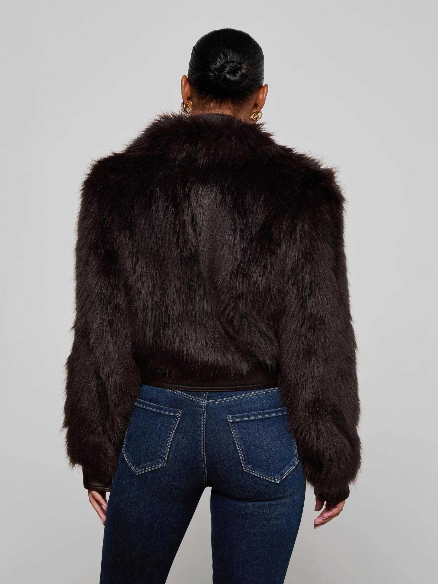 Claira Faux Fur Leather Jacket