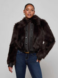 Claira Faux Fur Leather Jacket