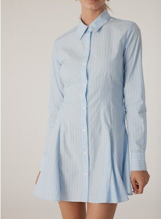 Clemente Pinstripe Poplin Dress