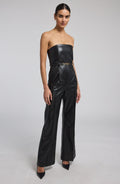 Cristelle Vegan Leather Jumpsuit