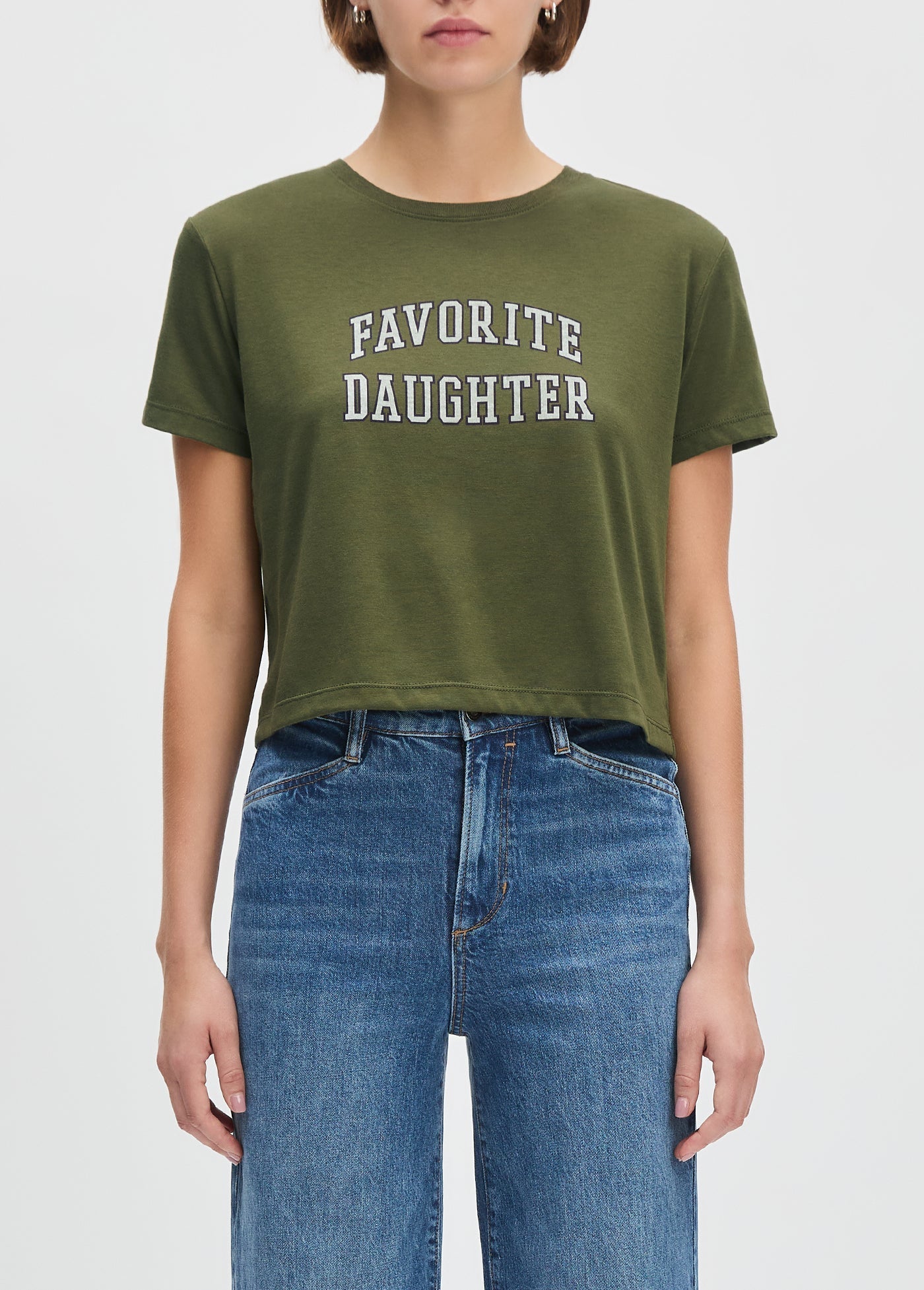 Favorite Daughter Cropped Collegiate Tee