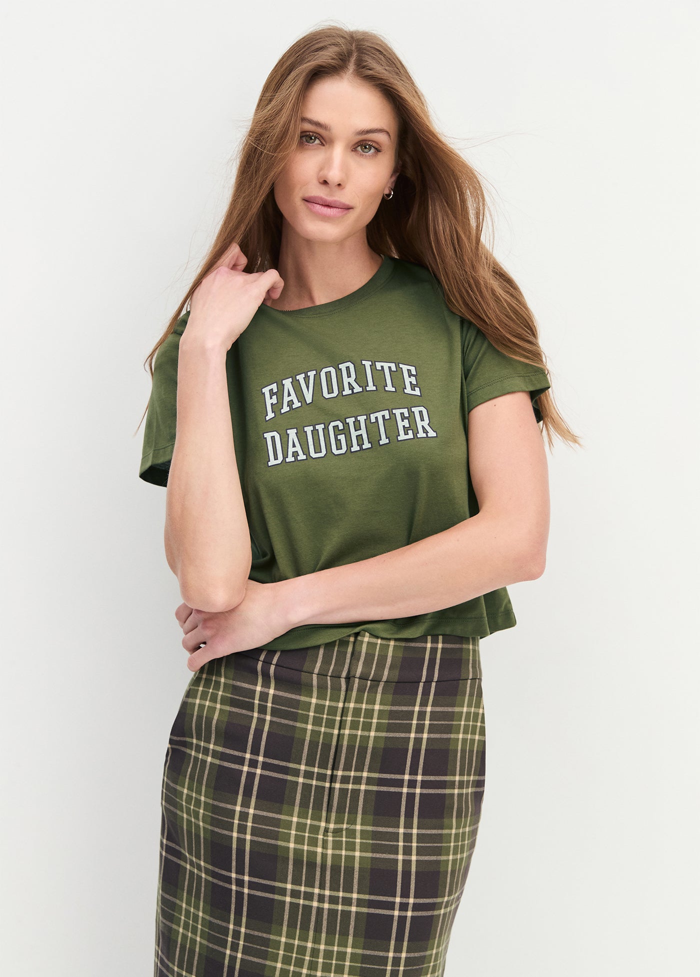 Favorite Daughter Cropped Collegiate Tee