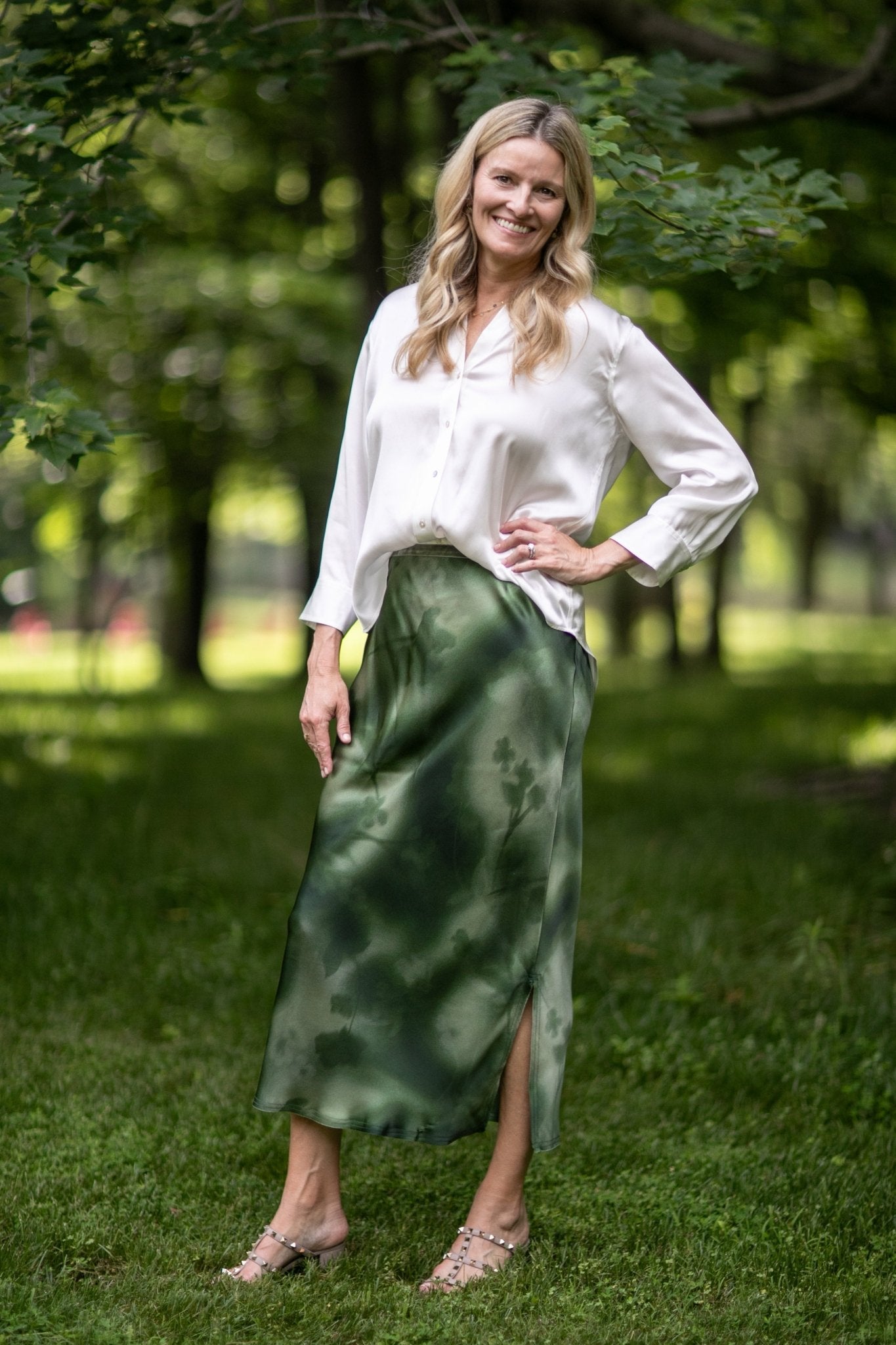 Go Silk- Go Long For It Skirt Printed