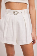 Hailey Crystal Belted Shorts