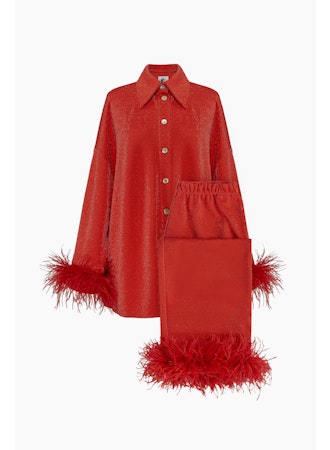 Cosmos Oversized Lurex Pajama Set