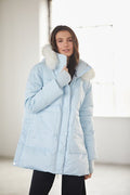 Patsy Hooded Down Coat w/ Removable Hood & Fur