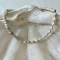 Perla Del Mar Pearl Agate Moonstone Necklace
