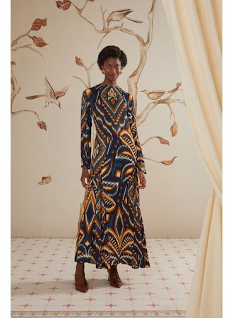 Pineapple Ikat Maxi Dress