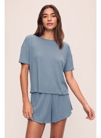 Pointelle Short Sleeve Tee