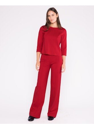 Ponte Knit Straight Leg Pant