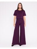 Ponte Knit Wide Leg Pant