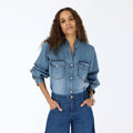 Puff Sleeve Denim Shirt