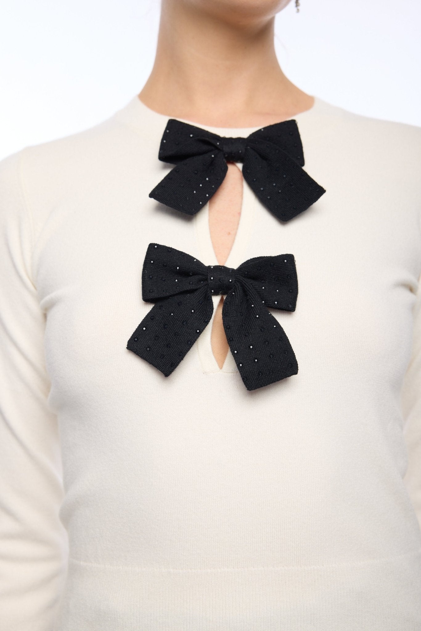 Salome Crystal Bow Sweater