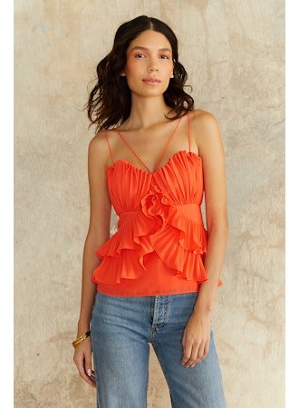 Sandie Pleated Shell Top