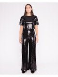 Sequin Wide Leg Pant
