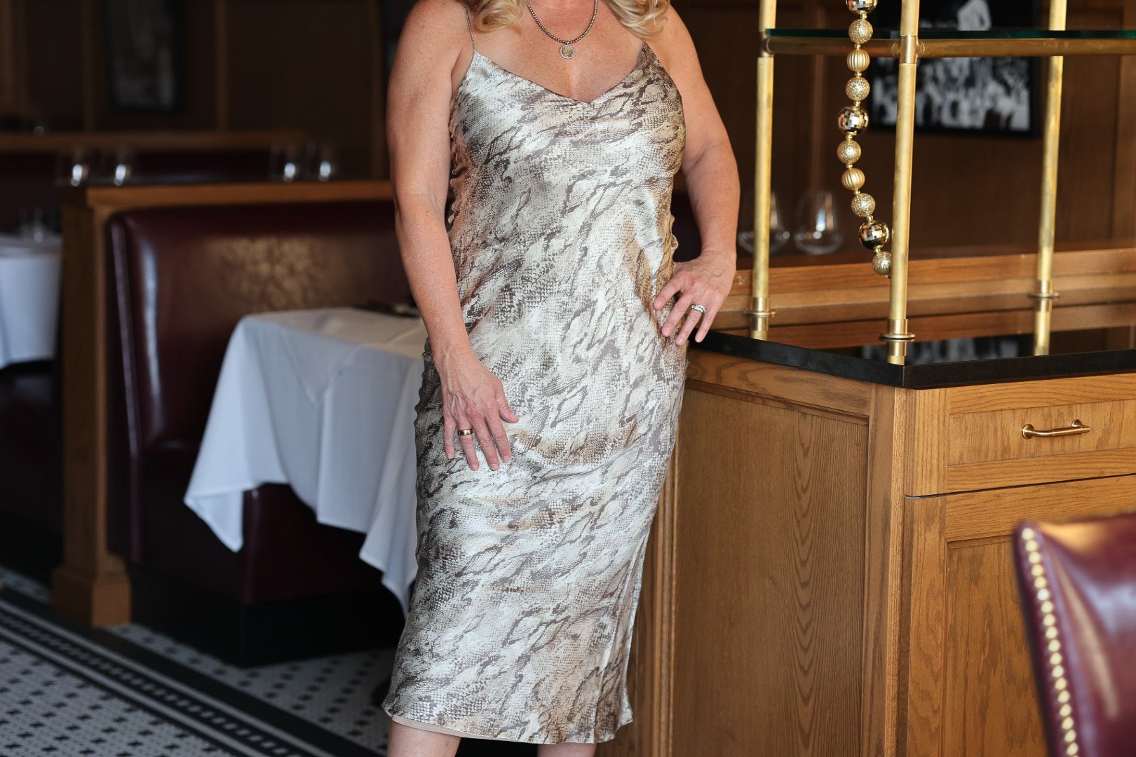 Seridie Mid-Length Slip Dress