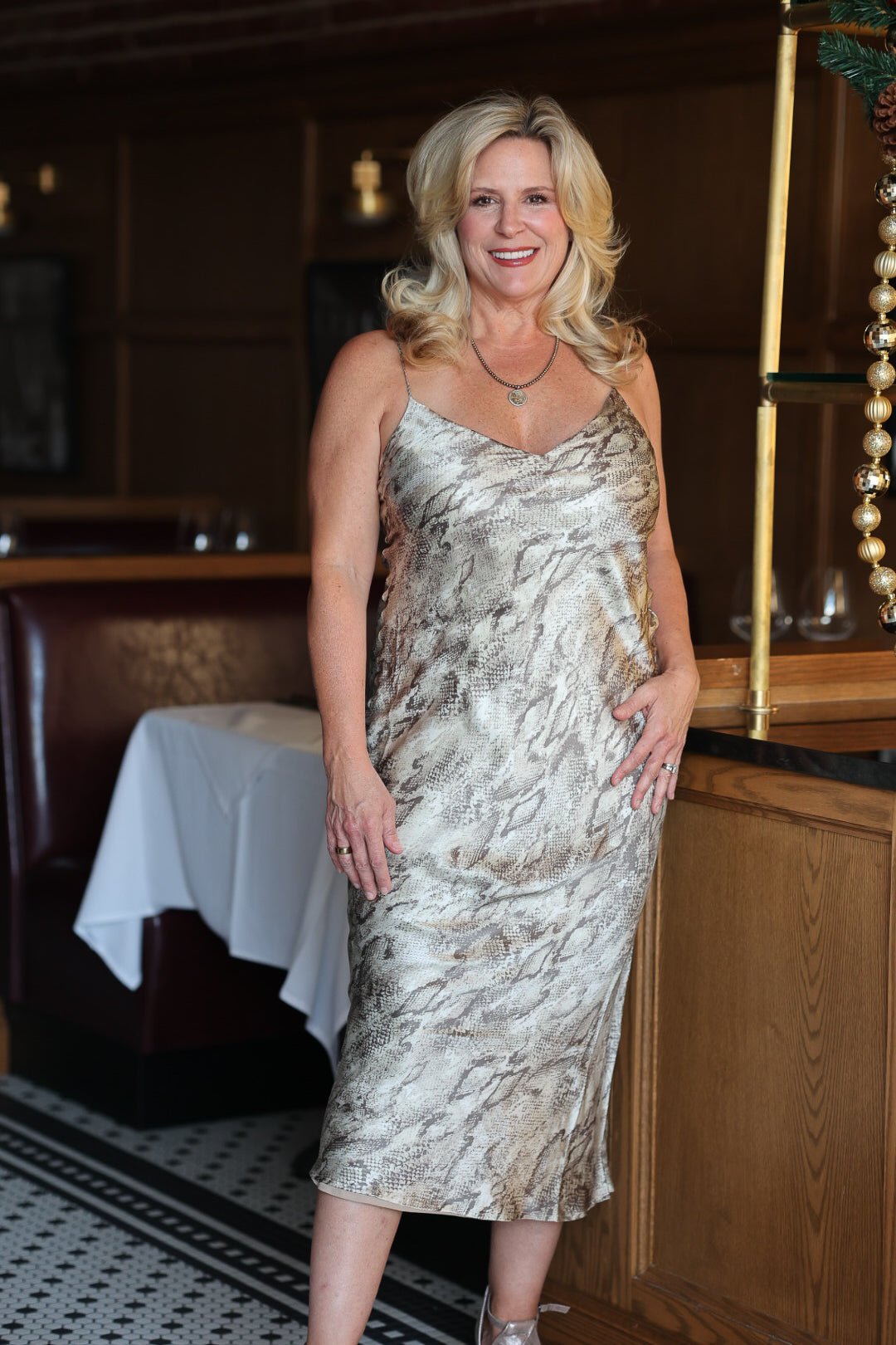 Seridie Mid-Length Slip Dress