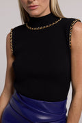 Sloane Chain Rib Sweater Tank