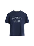 Favorite Sister Cropped Collegiate Tee